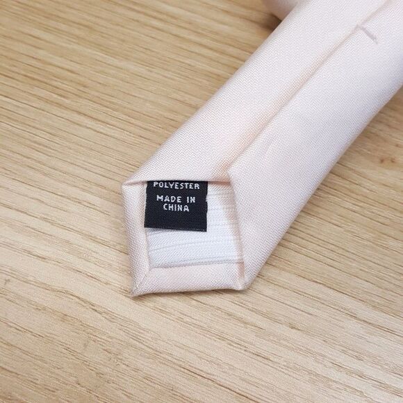 ALFANI Mens Neck Tie Light Pale Pink Solid Textured Stain Resistant ALFATECH - Picture 5 of 7